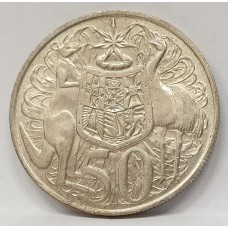 AUSTRALIA 1966 . FIFTY 50 CENTS COIN . HIGH SILVER CONTENT